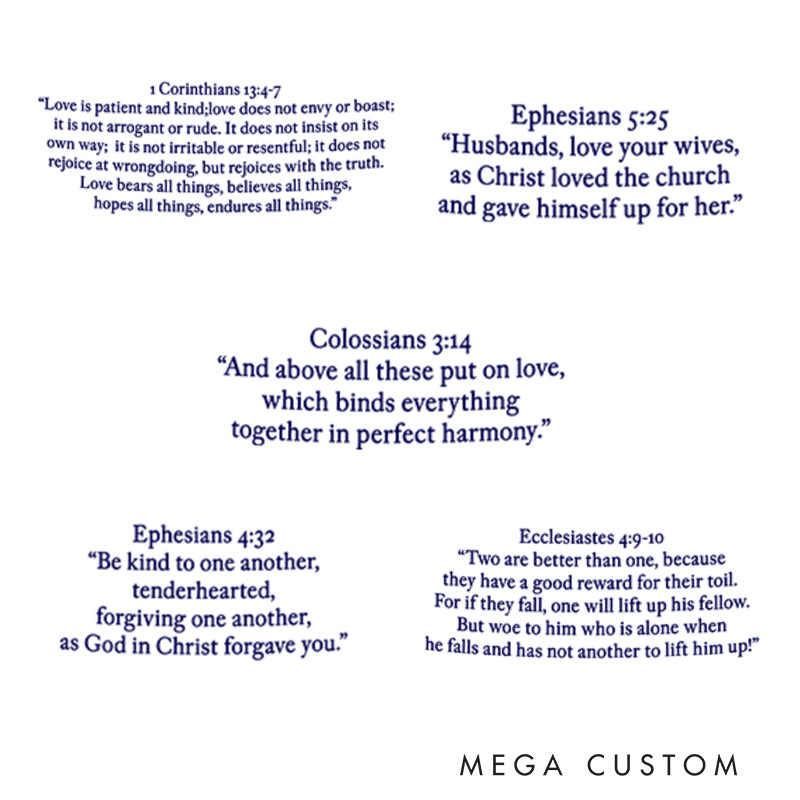 Personalized Toile de Jouy Faith & Love 11oz Ceramic Mug with Custom Intial and Name Bible Verse Coffee Cup Wedding Gift Valentine Gifts for Couple