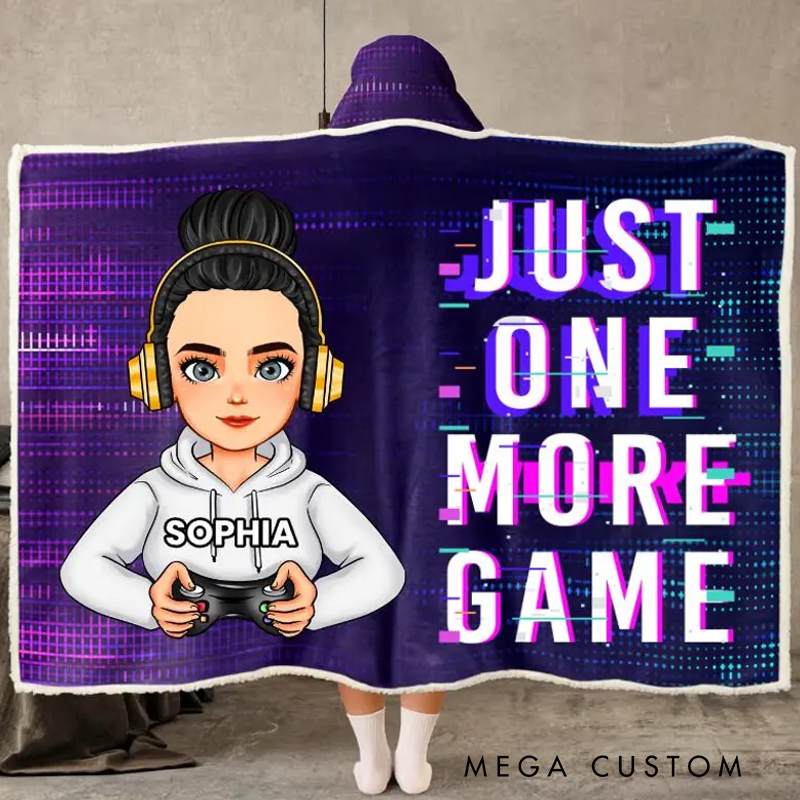 Personalized I'm Gaming Do Not Disturb Wearable Blanket Hoodie Gift for Gamer Geek Lover