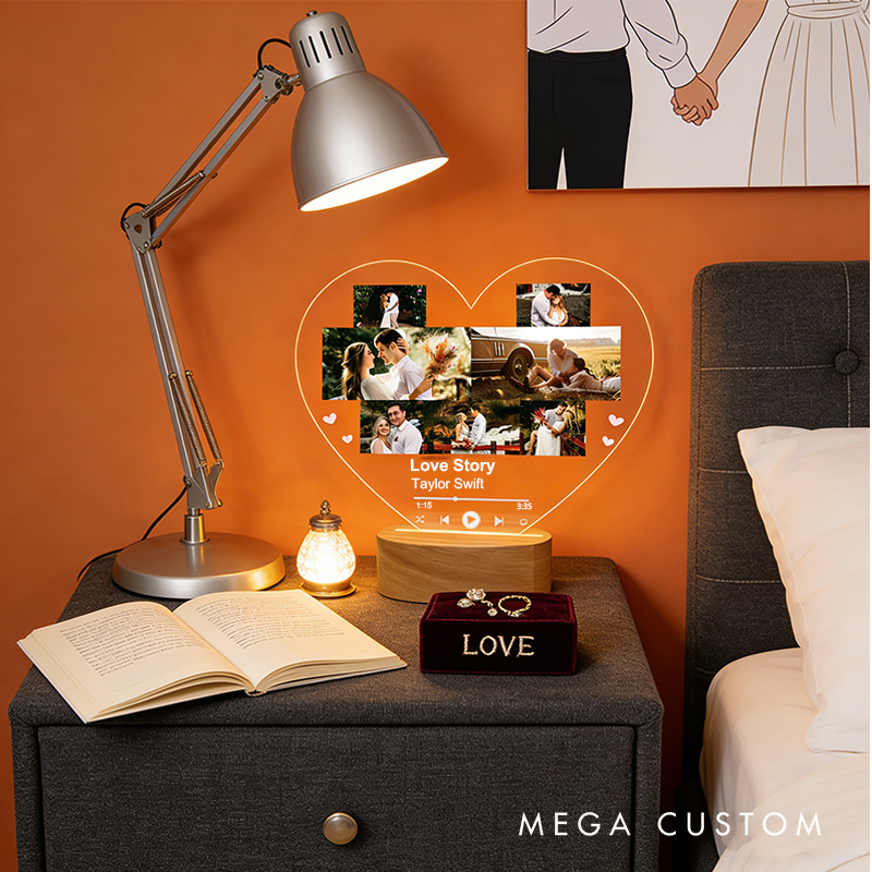 Personalized Night Light Valentines Couple Gift Custom Night Light Memorial Gifts Custom Home Gift Gifts for Her Valentines Gift for her