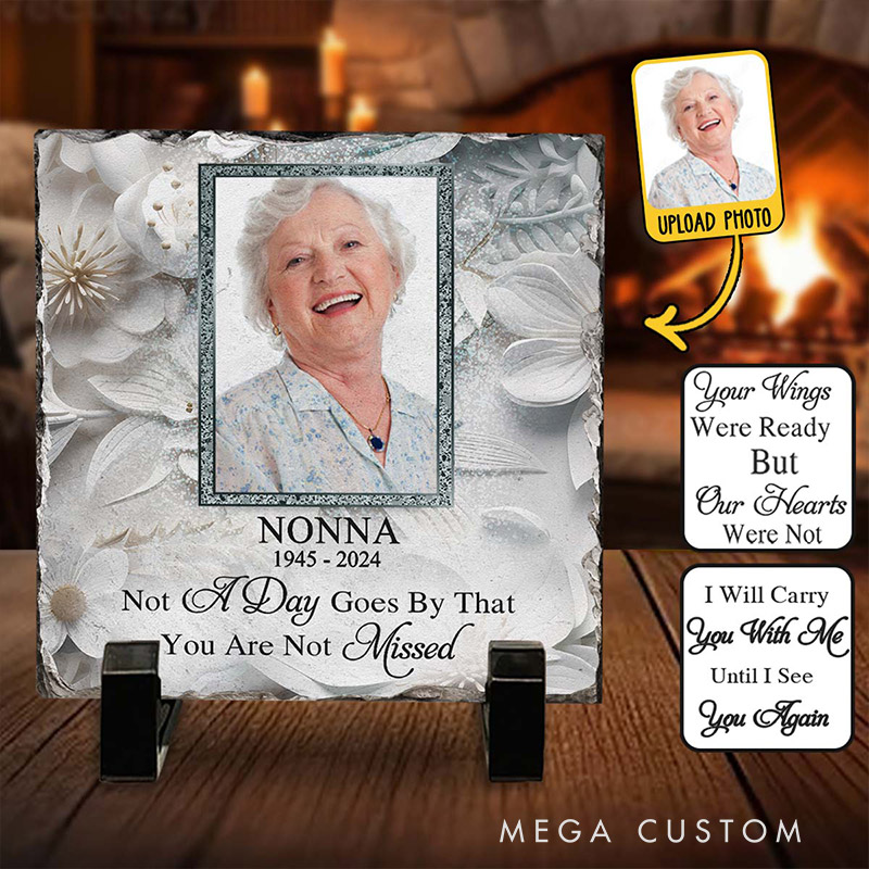 Personalized Memorial Stone I'm Always With You Sympathy Gift Slate Grave Marker Keepsake Bereavement Gift 