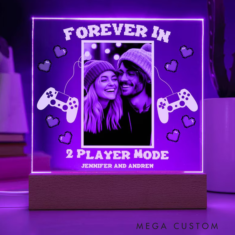 Personalized Gaming Couple Gift for Gamer Couple Plaque for Gaming Anniversary Gift for Gamer Boyfriend Birthday Gift for Geek Gifts