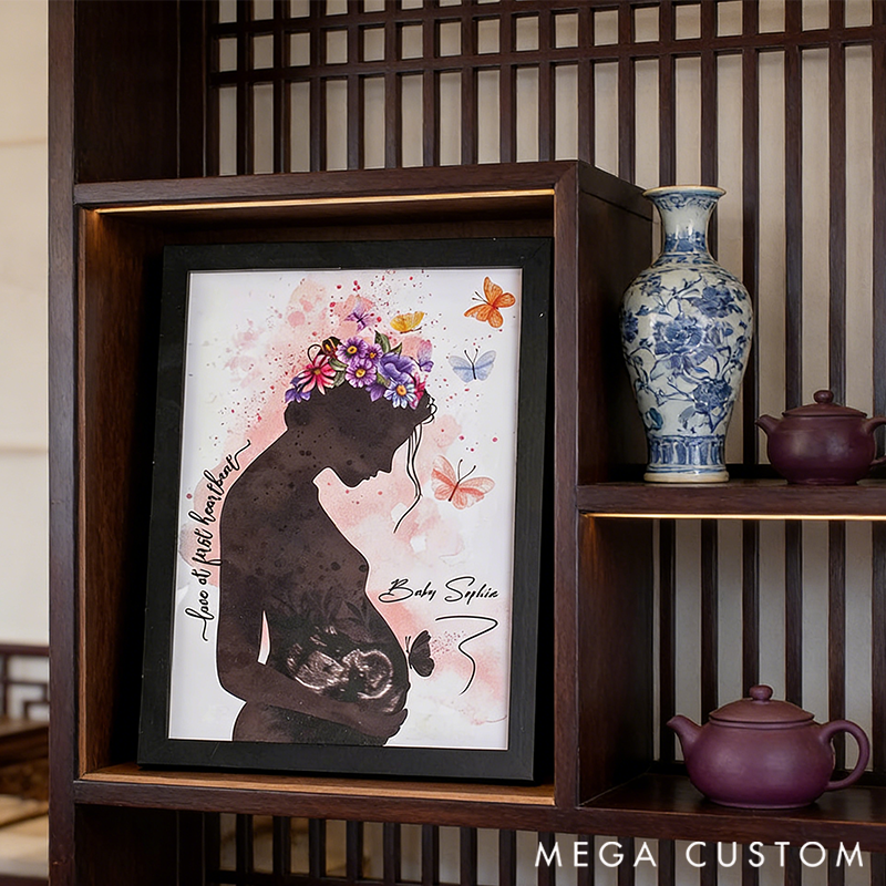 Personalized Baby Scan Canvas Gift New Mother Gift