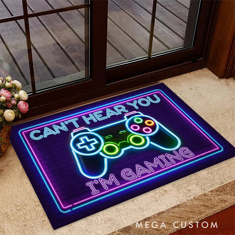 Personalized I'm Gaming Controller Rug for Gamer Game Lovers Gift for Kids
