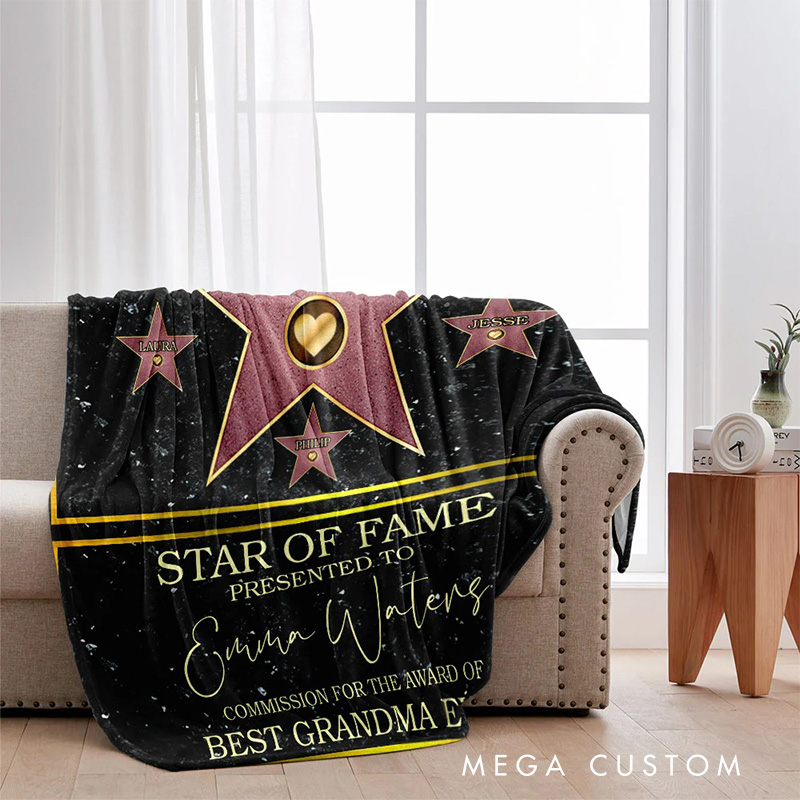 Personalized Star of Frame Blanket Movie Blanket TV Show Flannel Blanket Movie Blanket with Name for Friends Birthday Gift