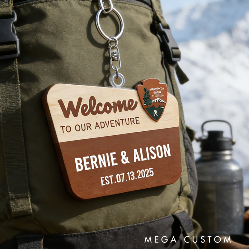 Personalized Adventure National Park Keychain Nature Hiker Lover Keychain Outdoor Adventurers Lover Gift