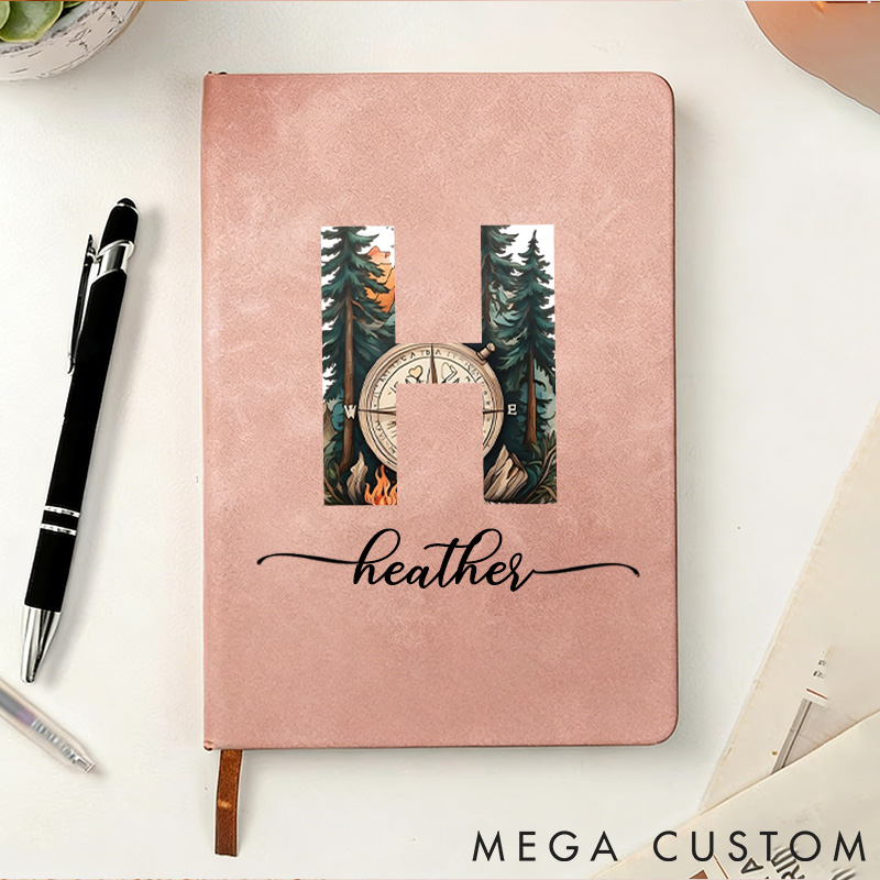 Personalized Nature Inspired Journal Custom Outdoor Enthusiasts Leather Journal Gift for Adventurers Hiking Lover