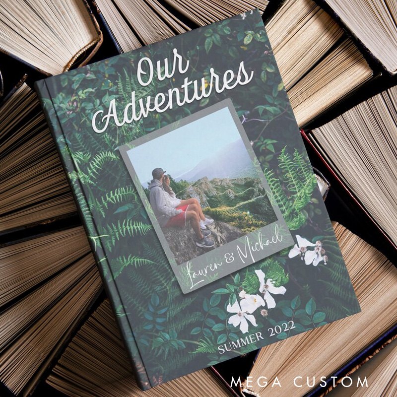 Personalized Adventure Memory Book Our Adventures Couple Journal Custom Photo Travel Diary Outdoor Adventurers Anniversary Gift