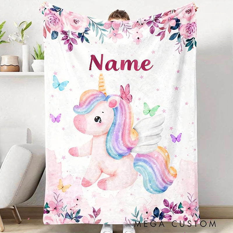 Personalized Blanket With Name Blanket Gift For Baby Magic Girl Room Decor Kids Custom Name Gift Magic Throw Best Fan Gift