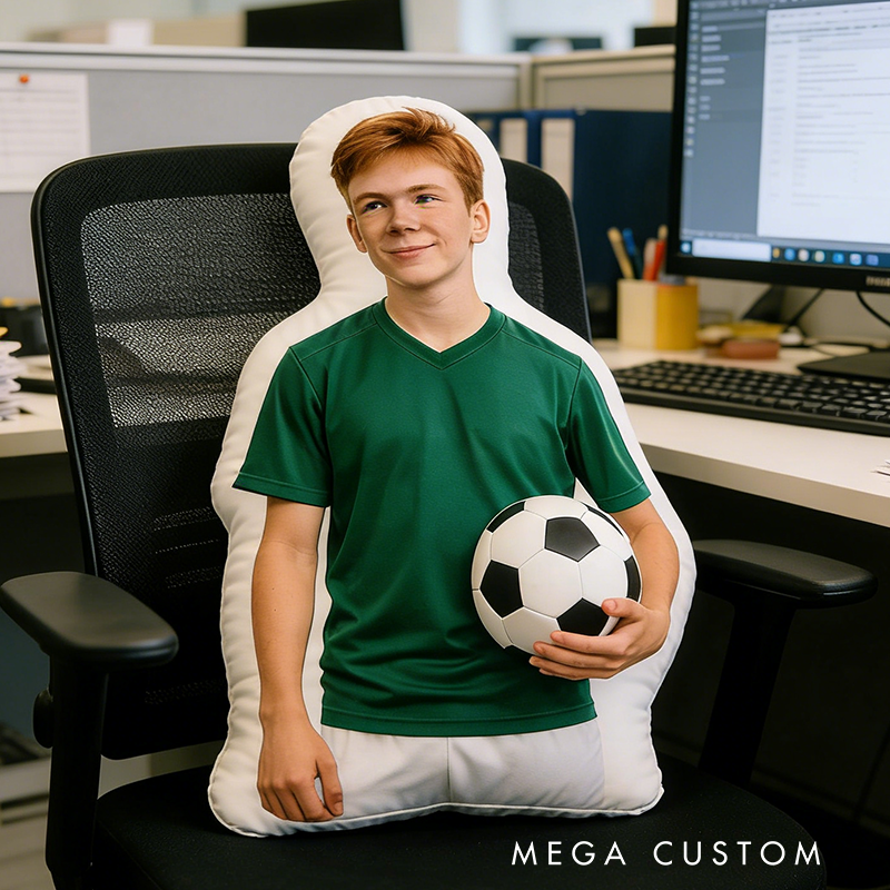 Personalize Your Soccer Player Pillow with Custom Photo Design