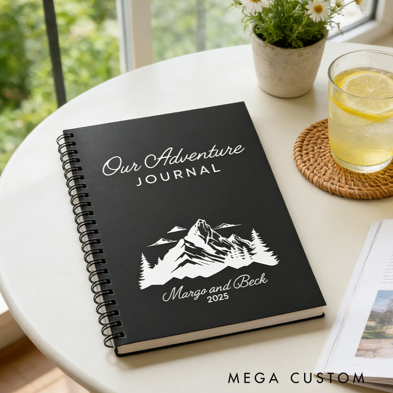  Personalized Mountain Adventure Journal Custom Travel Notebook Hiking outdoor adventurers Gift Nature Lover's Diary