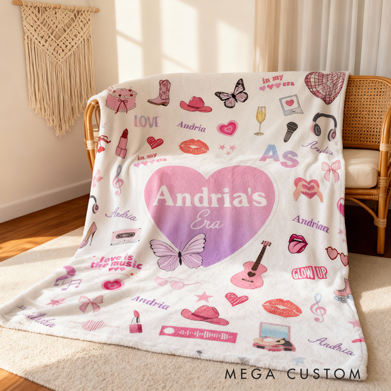 Personalized Name Blanket Music Fan Gift Girl Room Decor Music Lover Gift Room Decor Cool Custom Blanket Music Lovers