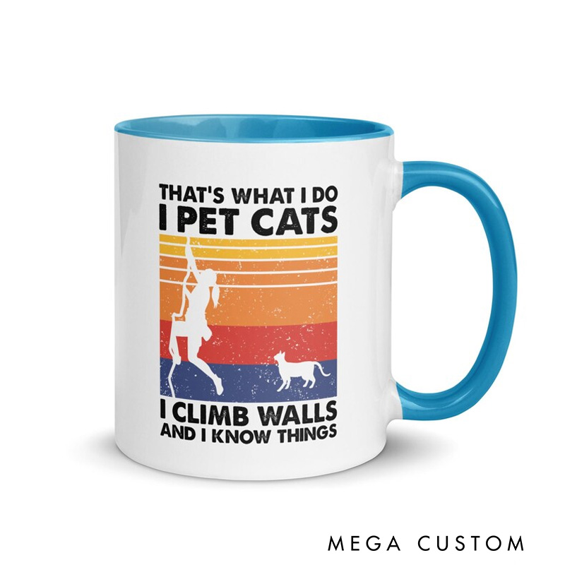 Personalized Climber Cat Lover Mug Climber Lover Mug Cup Outdoor Adventurers Lover Gift