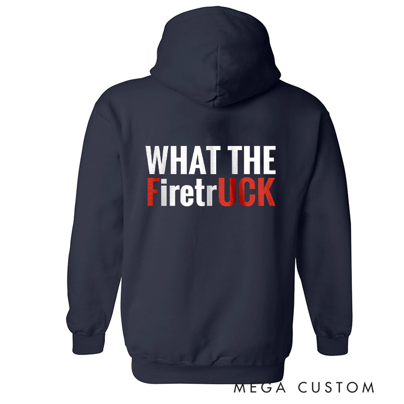 Personalized Firefighter Hoodie Gift Custom Engine Number Design Gift for Firefighter