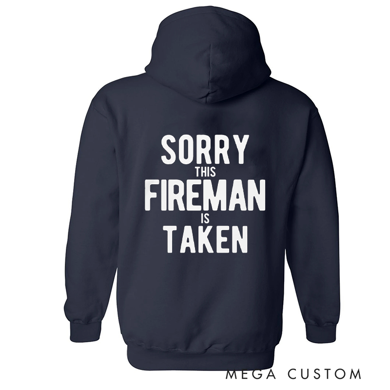 Personalized Firefighter Hoodie Gift Custom Engine Number Design Gift for Firefighter