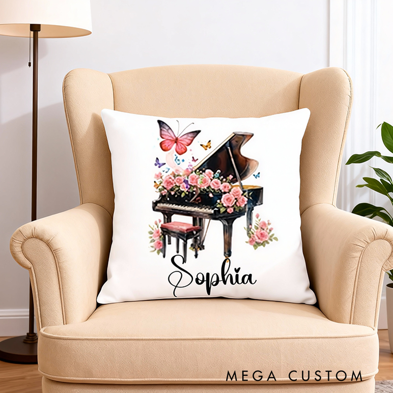 [Copy]Personalized Multicolor Splash Ink Electric Guitar Pillow with Name Music Room Decor Gift for Guitar Player