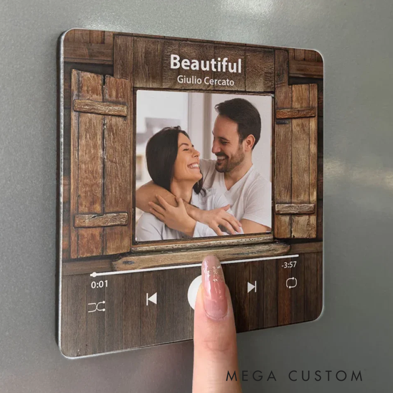 Personalized Anniversary Wedding Gifts Custom Photo Music Fridge Magnet That Can Play Songs For Husband And Wife Him And Her You Are The Song I Would Listen To On Loop