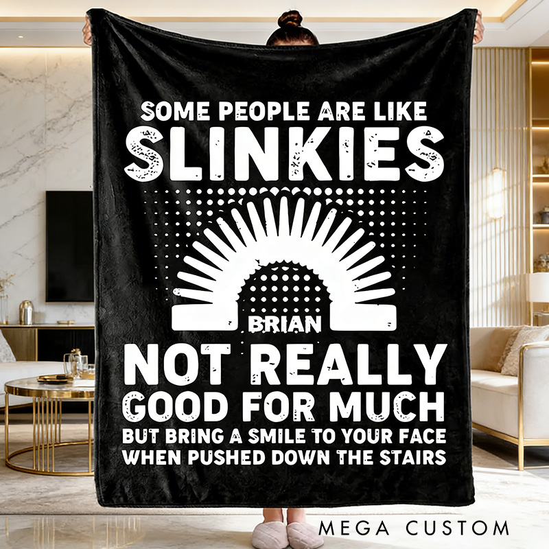 Personalized Playful Slinky Humor Blanket Funny Sarcastic Slinky Blanket Geek Lover Gift