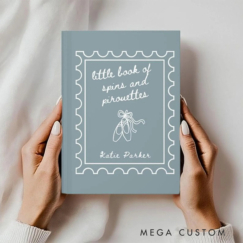 Personalized A5 Little Ballerina Hardcover Journal Custom Ballerina Notebook Choreography Studio Dancer Gift Recital or Team Gift for Ballerinas