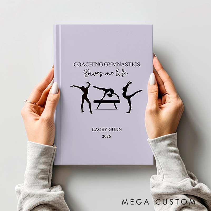 Personalized A5 Gymnastics Coach Journal with Name Gift Gymnast Lined Journal Gift For Gymnastics Coach Teacher Gymnastics Lover