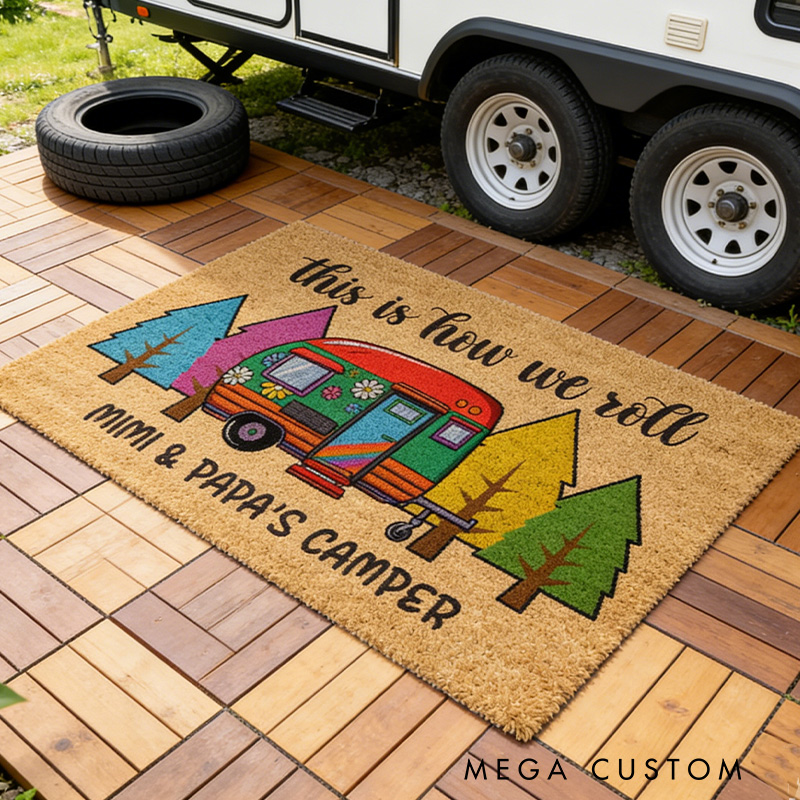 Personalized This Is How We Roll Welcome Mat Rv Welcome Doormat Home Decor Custom Outdoor Camping Door Mats