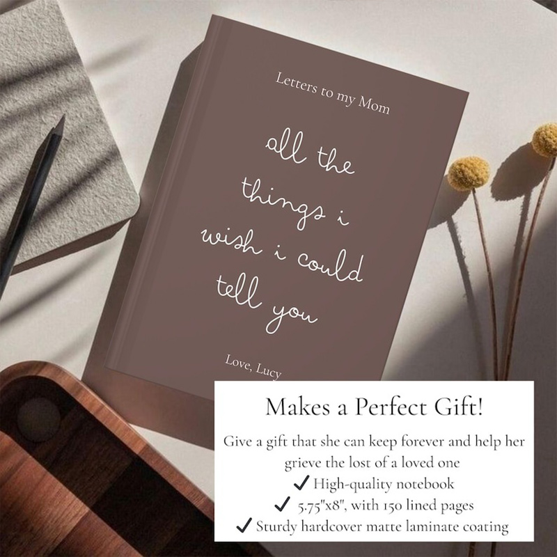 Personalized Grief Journal Gift Memorial Gift Journal for Loss of Mom Grief Notebook Mom Memorial Gift Mama Remembrance Keepsake for Grieving Sympathy