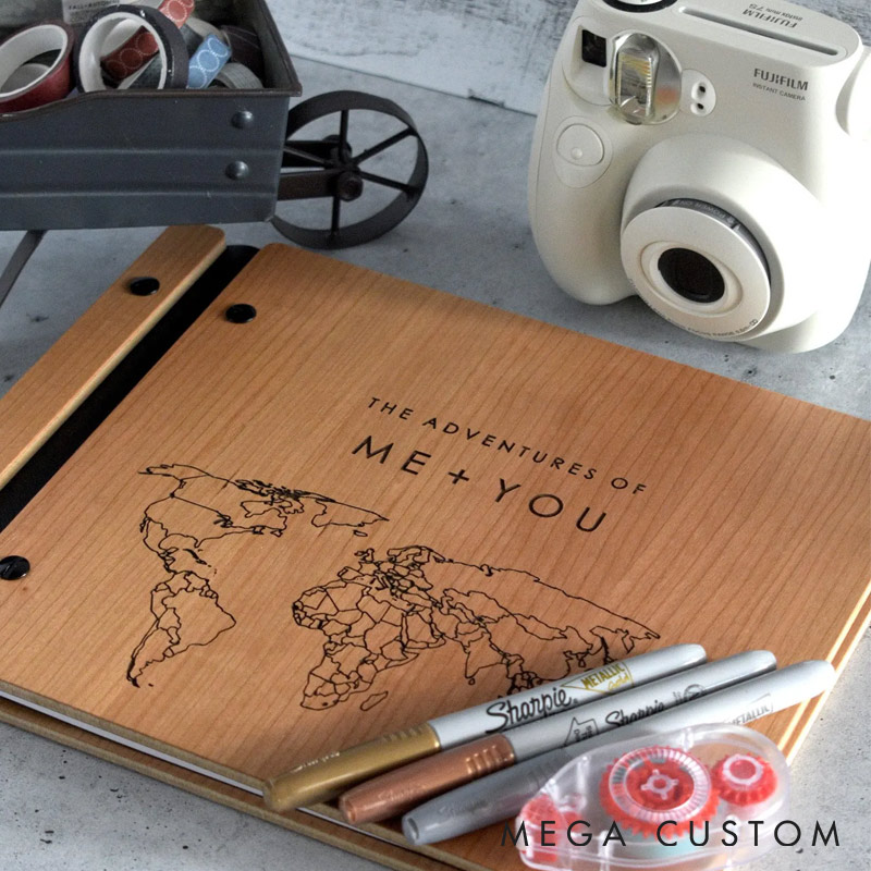 Personalized Honeymoon Travel Journal and Photo Album Adventure Book Scrapbook for Traveling Lovers Gift for Valentine's Day