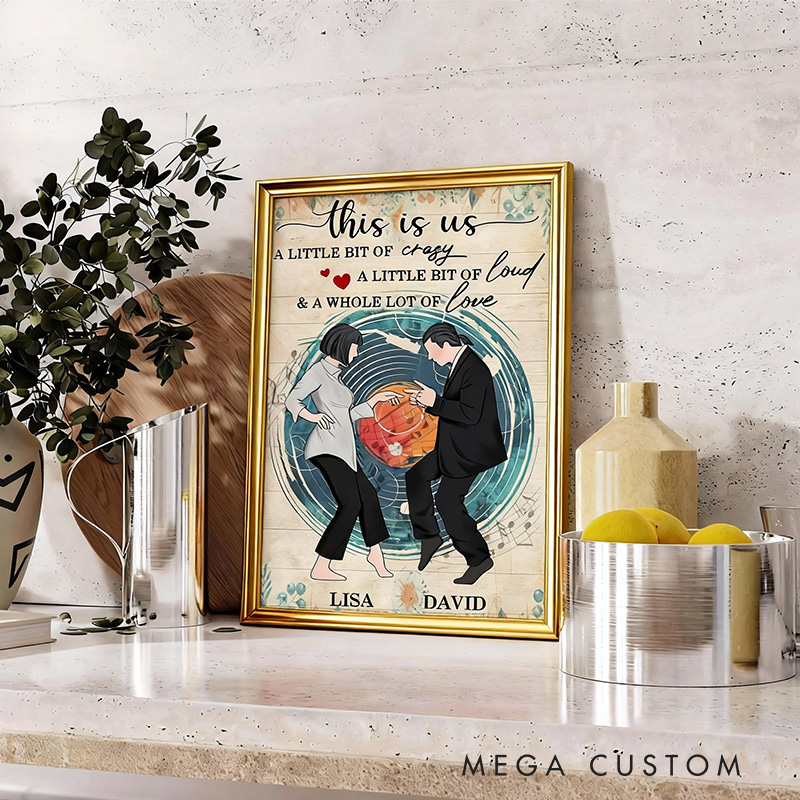 Personalized Dancing Wall Art For Funny Couples Poster Without Frame Custom Dance Lover Movie Lover Gift Custom Portrait