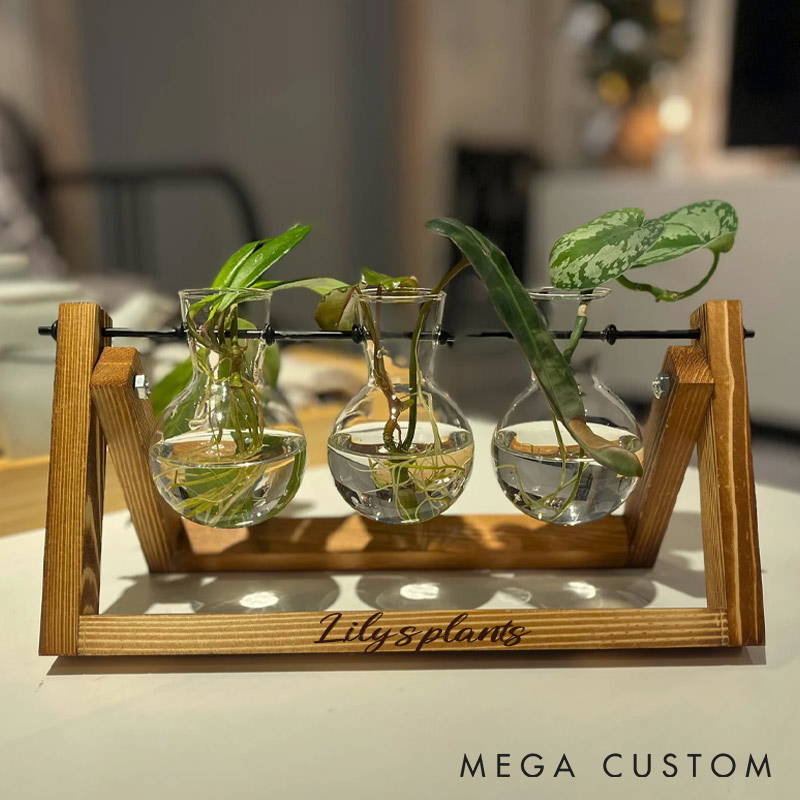 Personalized Plant Propagation Station Plant Gift Desk Decor for Gardener and Gardening Lovers