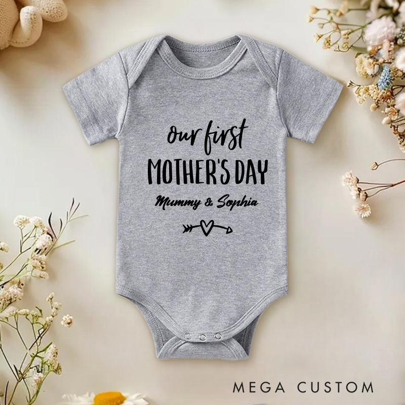 Personalized Mother's Day Baby Grow Baby Onesie First Mothers Day Gift Baby Shower Gift