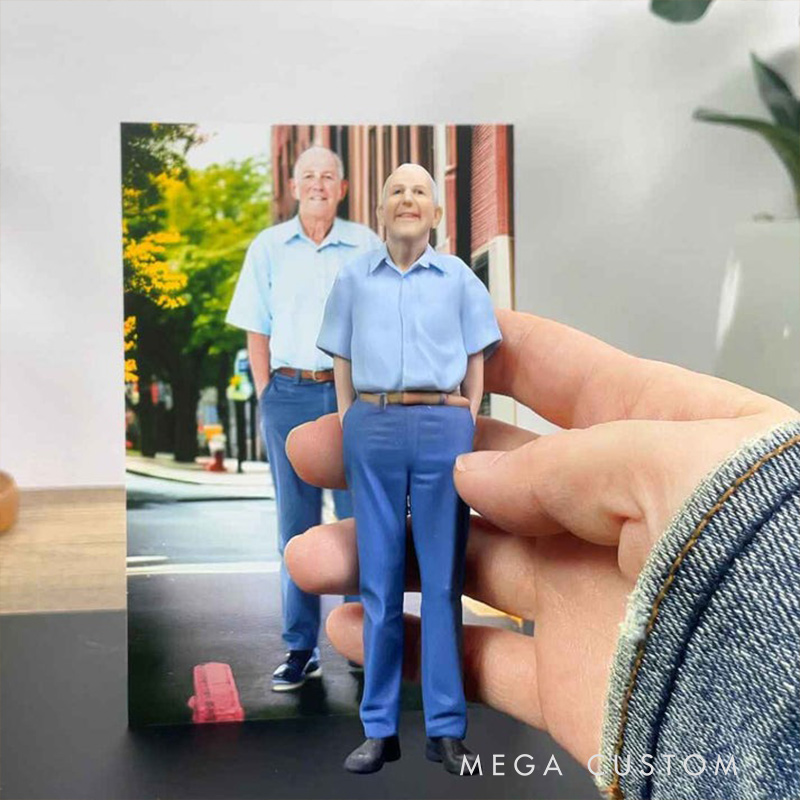 Personalized MemoPortrait 3D-Printed Model Custom Photo Memorial Tribute Memorial Gift Memorial Day 
