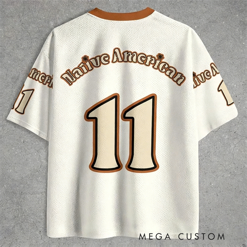 Personalized Native American Inspired Jersey with Custom Name and Number