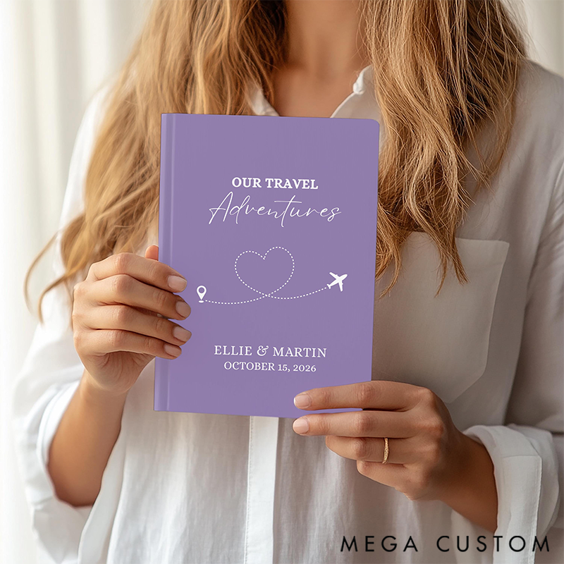 Personalized A5 Travel Notebook New Adventure Journal Camping Bucket List Custom Book World Travel Journal Travel Lover Gift for Couple Valentines Gift