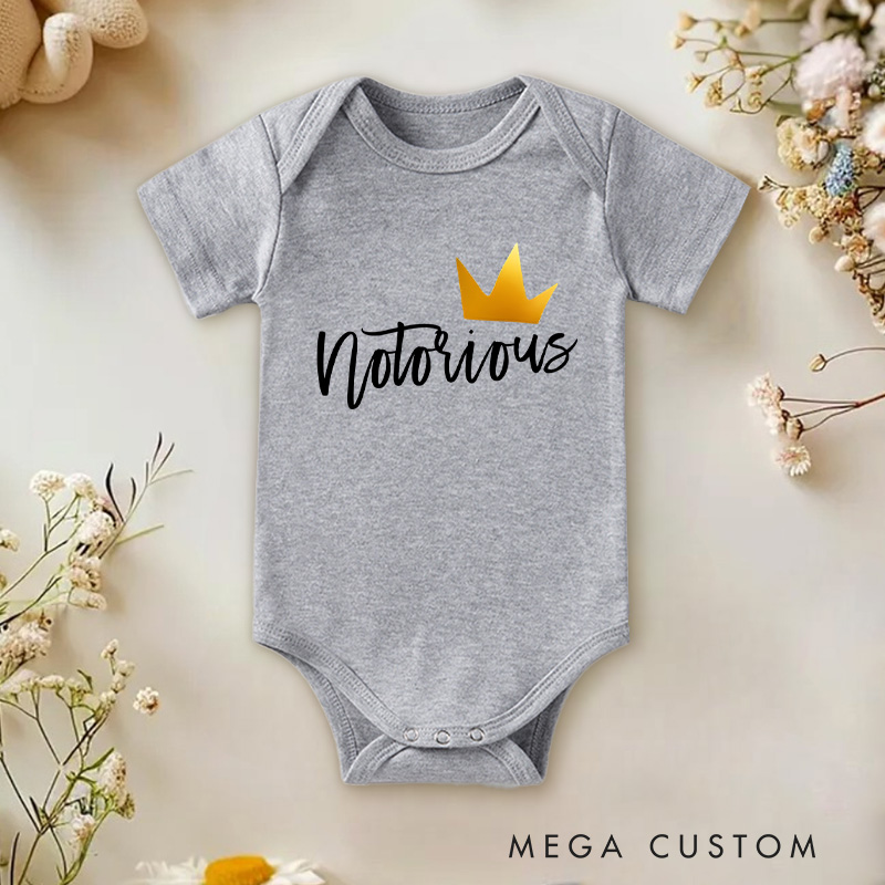 Personalized Notorious 1st Birthday Baby Onesie Gift for Baby