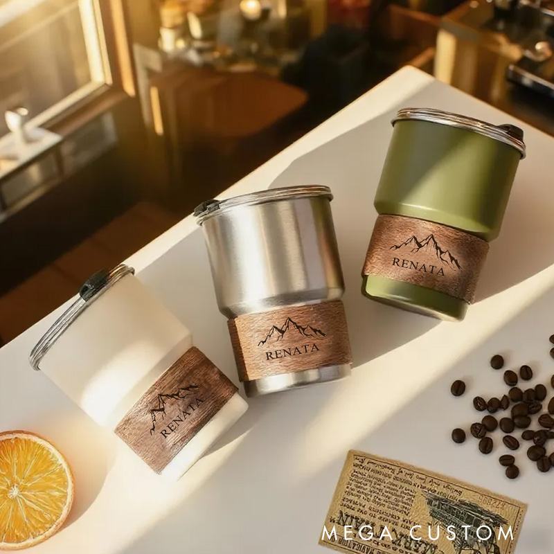 Personalized Outdoor Camping Coffee Cup Custom Stainless Steel Tumbler Camping Hiking Gifts Girls Trip Gifts Ideas for Campervan