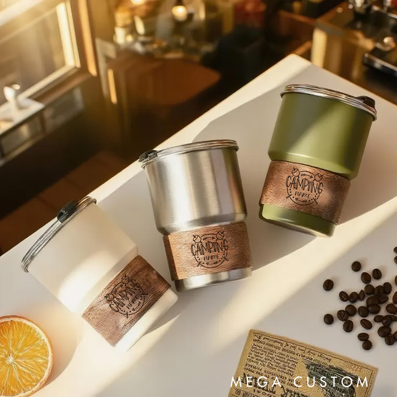 Personalized Mountain Adventure Insulated Tumbler Set Custom Coffee Cup for Outdoor Hiking Gift