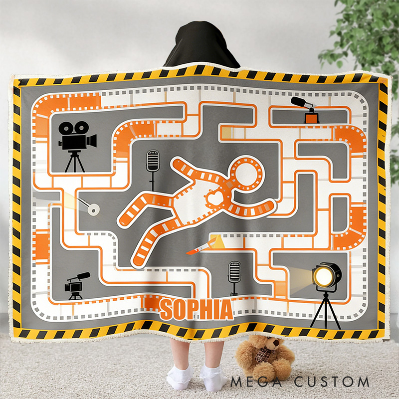 Personalized Crime Movie  Making Wearable Blanket Hoodie with Name Movie Lover Gift for Friends Birthday Gift