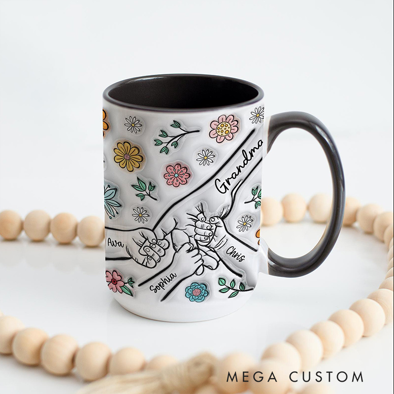 Personalized Grandma Cup Custom Grandma Mug Gifts from Grandkids Names Grandchildren Grandmother Birthday Mothers Day Gift 