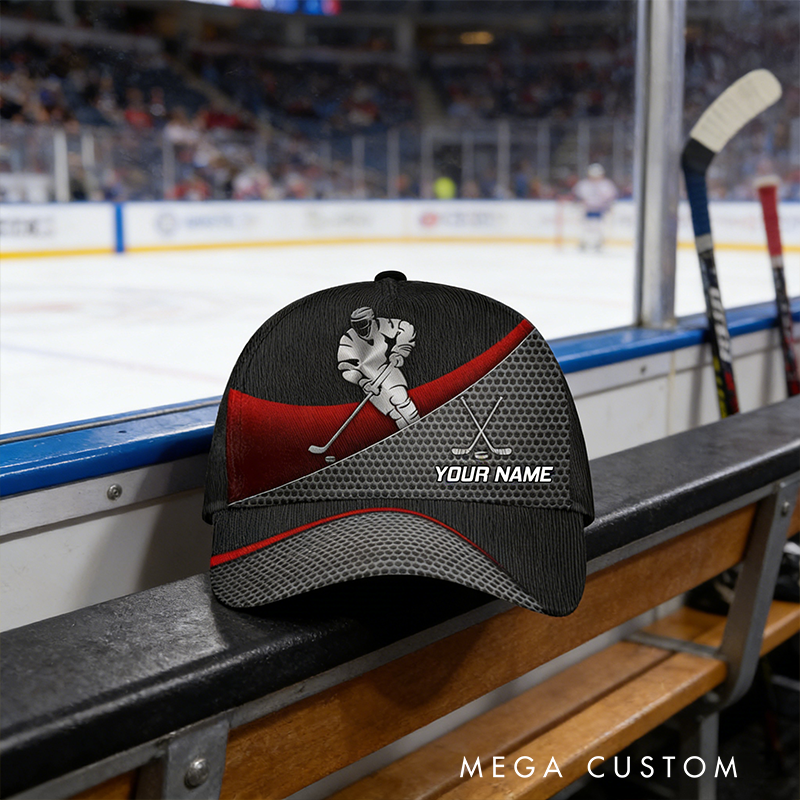 Personalized Ice Hockey Cap with Custom Name and Design Options