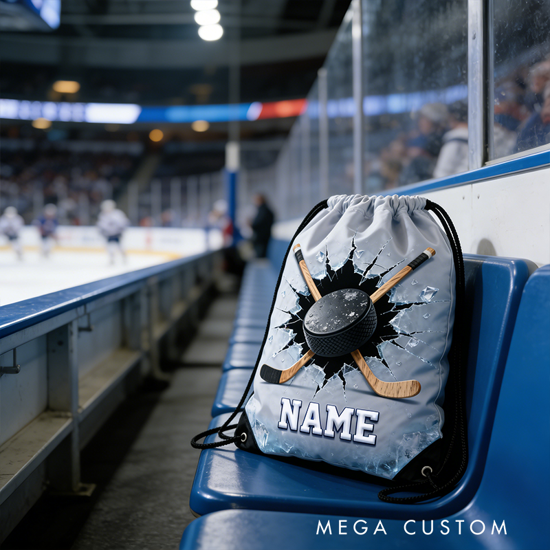Personalized Ice Hockey Organizer Bag with Custom Name Design