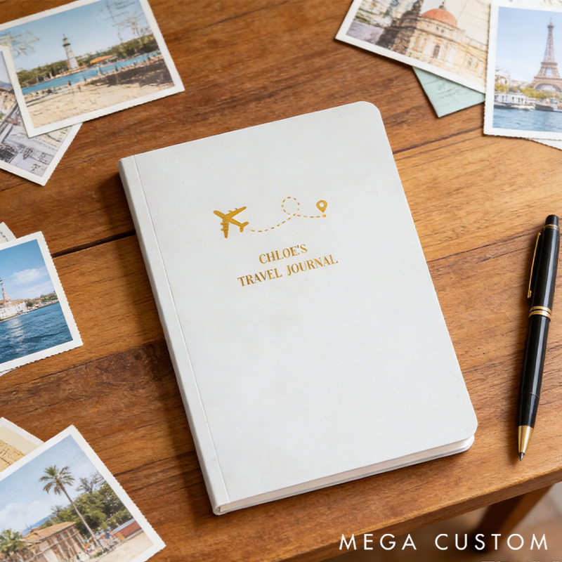 Personalised A5 Travel Journal Softback Notebook Travel Gift Travellers Gifts Travel Planner Travel Organiser