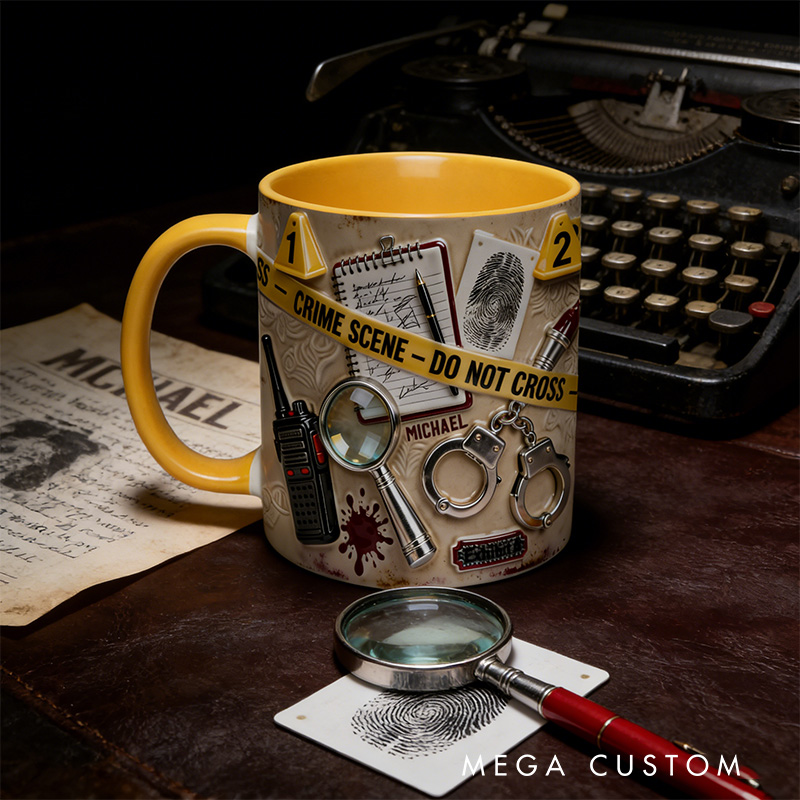 Personalized 2D Flat Crime Detective Mug TV Show Mug Movie Lover Gift for Friend Birthday Gift
