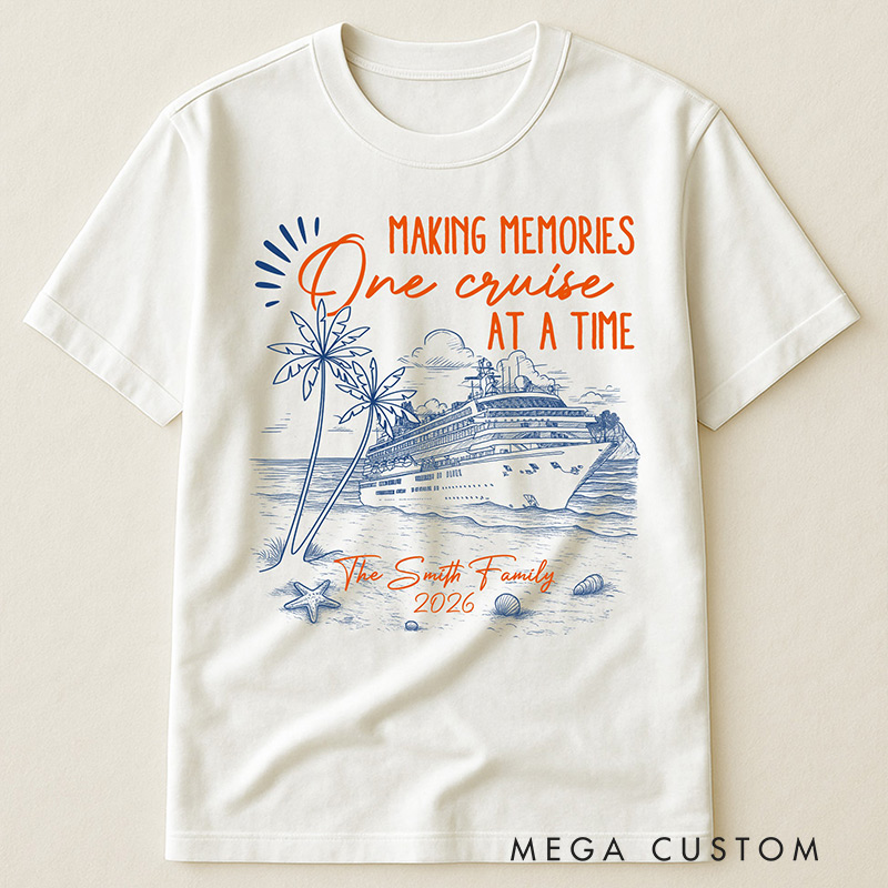 Personalized Making Memories One Cruise At A Time Shirt Family Tees Gift for Family Couple