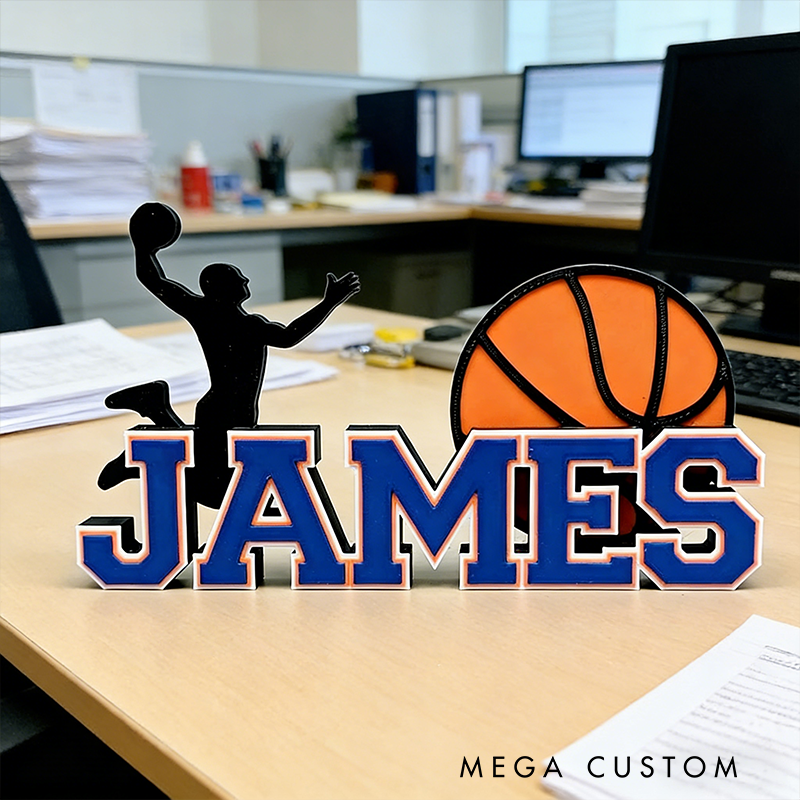 Personalized Basketball Name Sign Featuring Custom Design