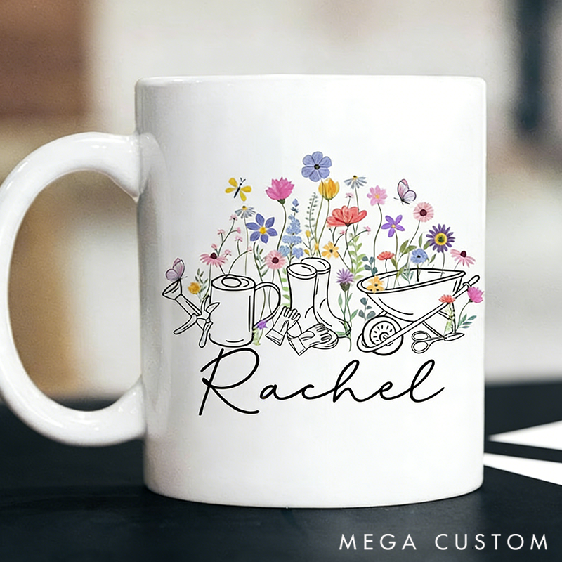 Personalized Gardener Gift Custom Name Gardener Mug Gift for Garden Mom Gardening Lover Gift Plantaholic Gift Mug