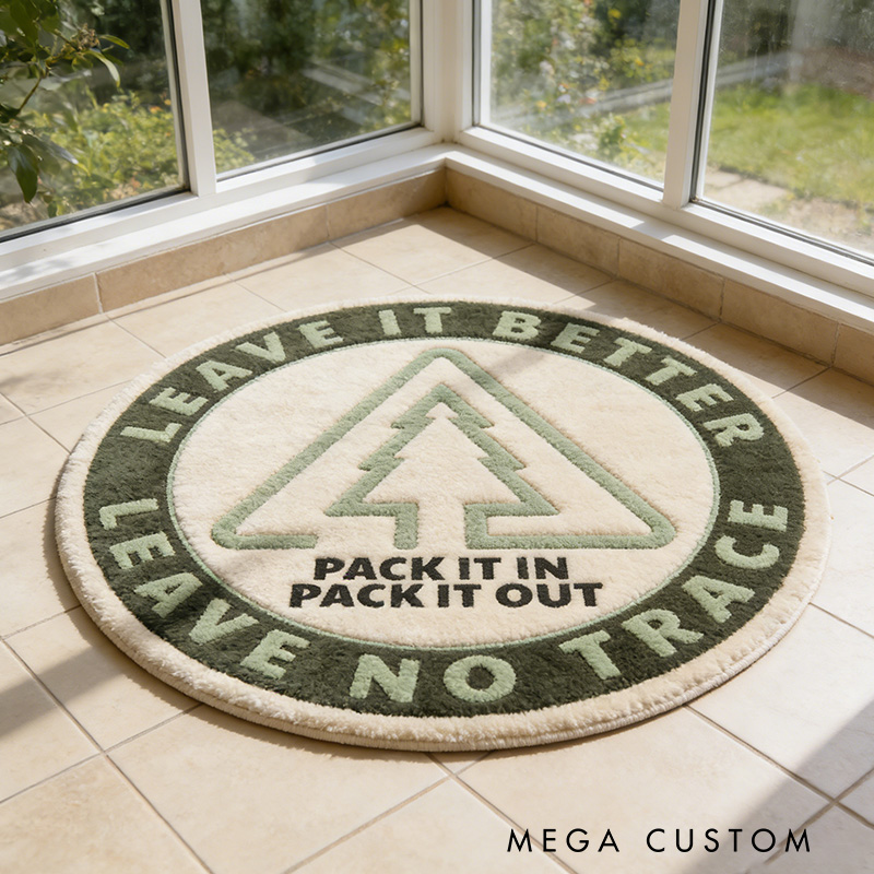 Personalized Eco-Friendly Message Rug Outdoors Room Mat Hiking Camping Eco Rug Nature Lover Gift
