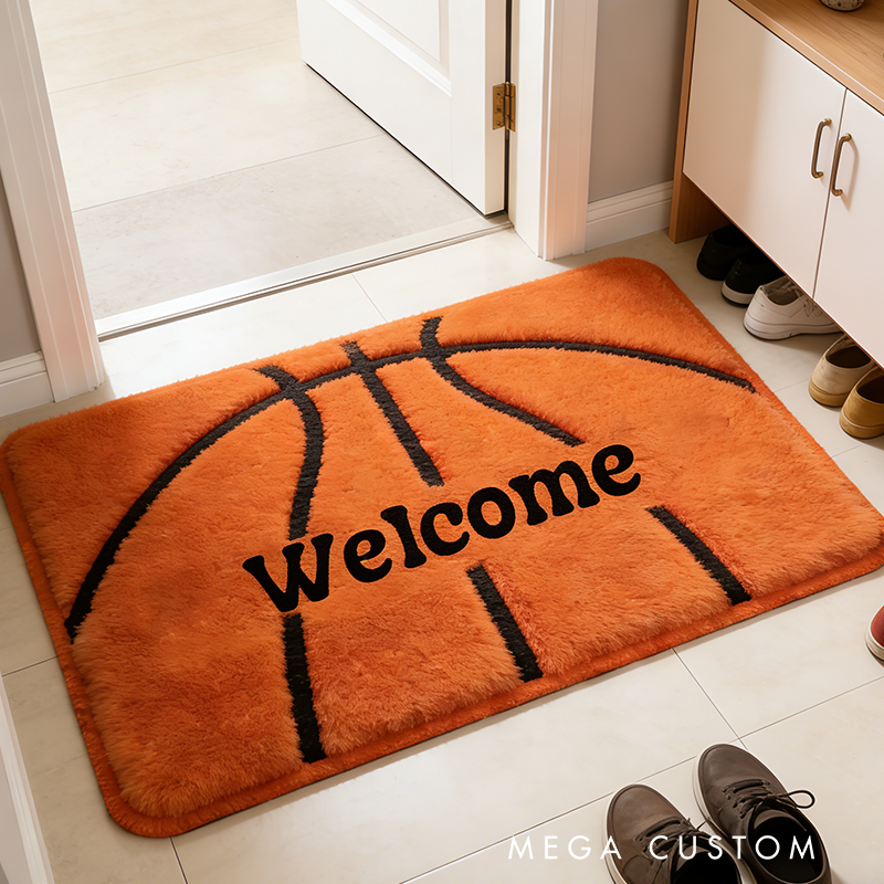 Personalized Basketball Rug with Custom Name and Unique Design