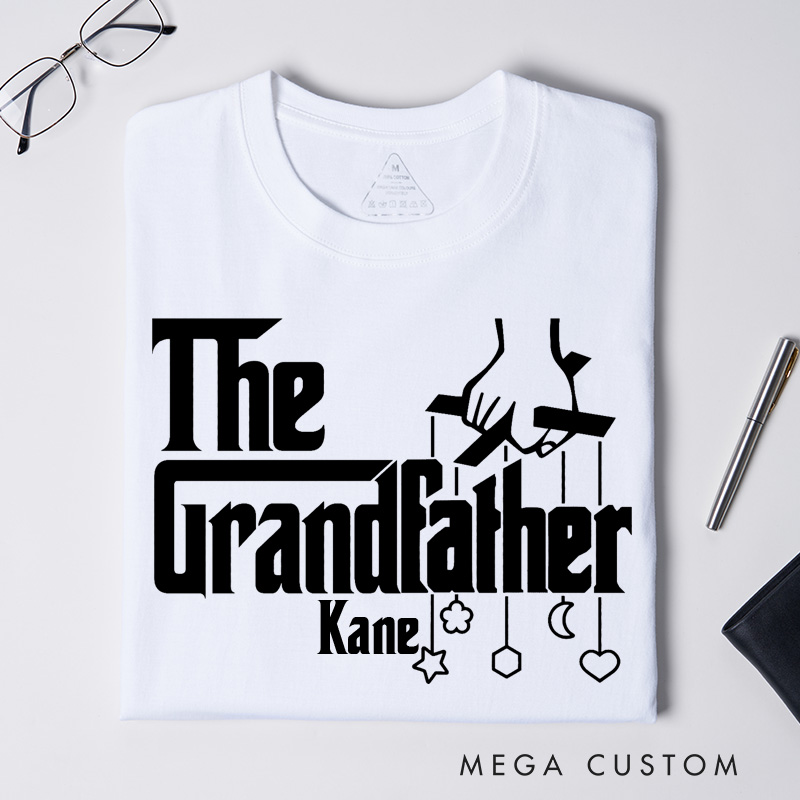 Personalized The Grandfather T-Shirt Gift for Grandpa Paternity Shirt Fathers Day Gift Baby Announcement Shirt Grandpa to Be Pregnancy T Shirt
