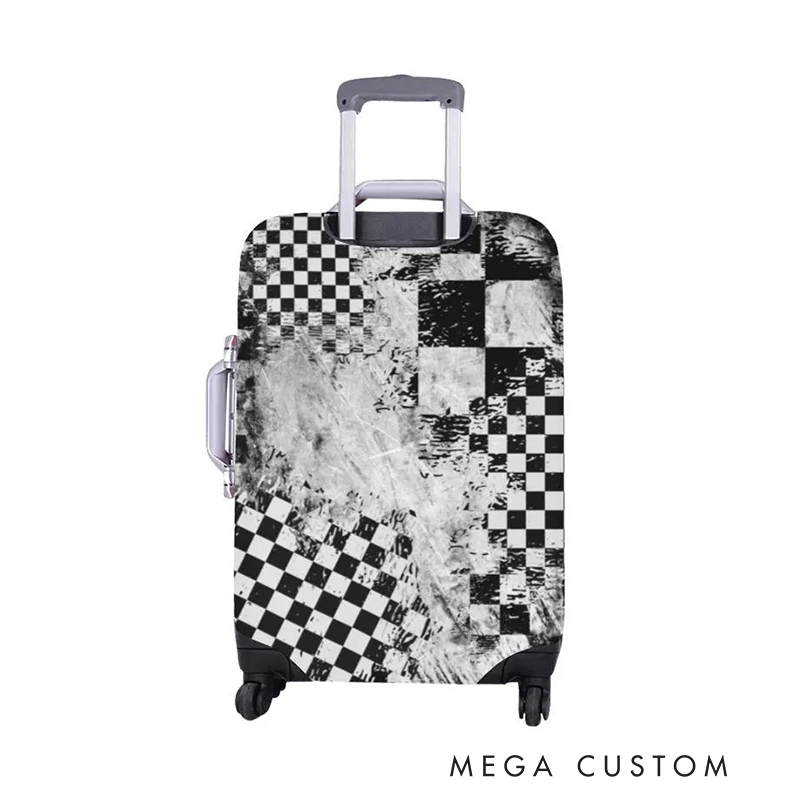 Personalized Cheerleader Girls Luggage Cover with Silhouette and Custom Name Cheerleader Gifts for Vacations or Trips  