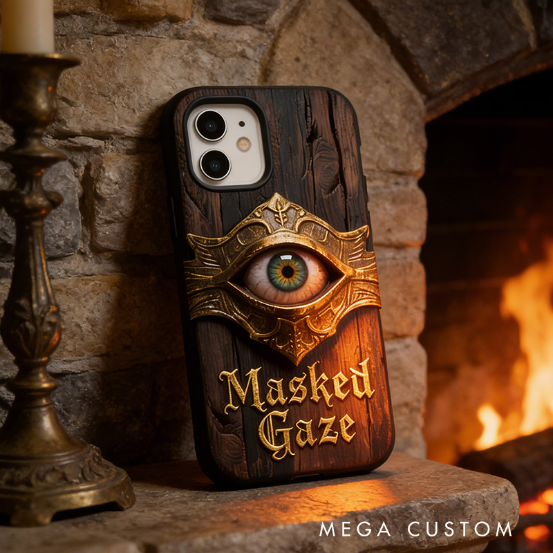 Personalized 2D Flat Gothic Horror Aesthetic Eyeball Phone Case Movie Lover iPhone Case TV Show Gift