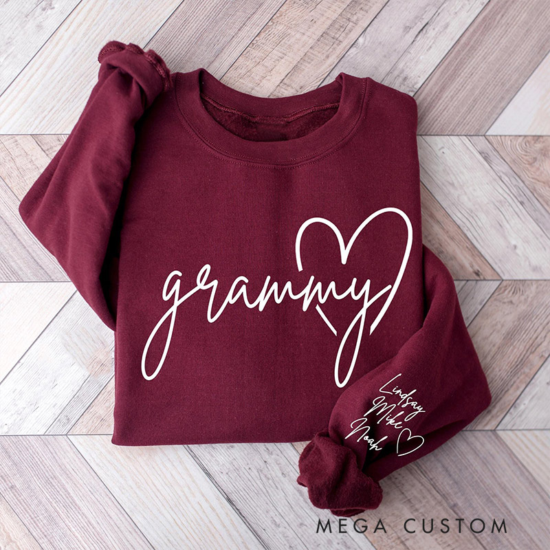 Personalized Grammy Sweatshirt Custom Grandkids Names Grandma Gift Mother's Day Gift 